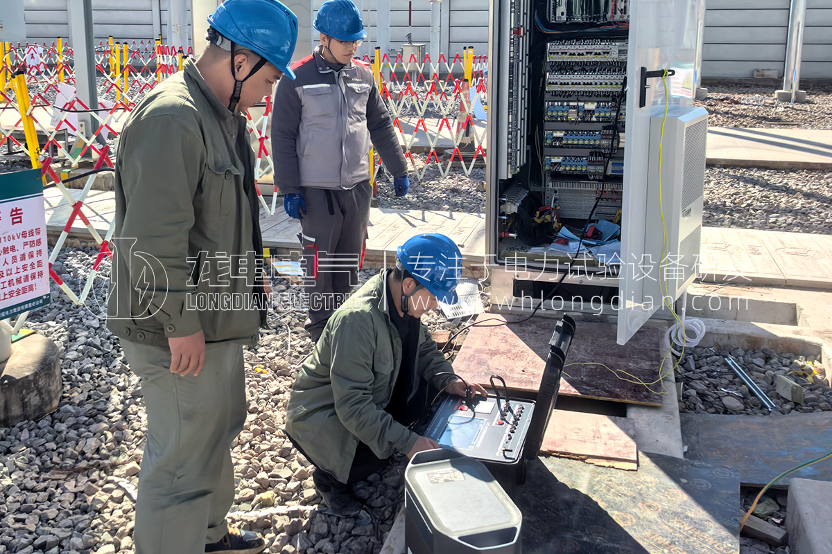 無線雙端接地GIS試驗現場